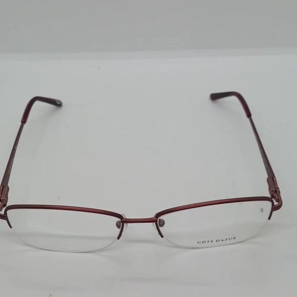 NWT UNISEX COTE D'AZUR EYEGLASS FRAMES 228 BURGUNDY - Picture 2 of 4